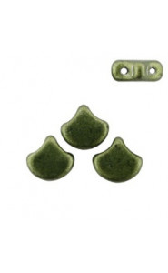 Ginko Leaf Beads 7.5x7.5mm ColorTrends sueded gold fern
